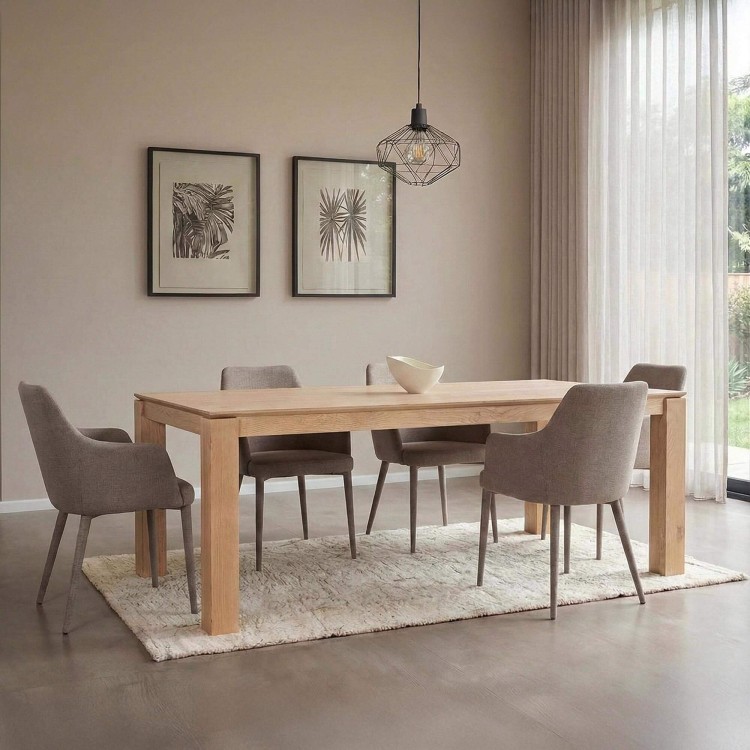 Eettafel in massief eikenhout 200 cm - Yseult