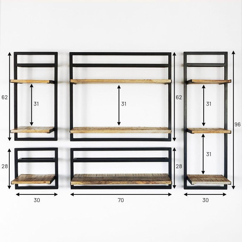 Set van 5 wandplanken - Selfsh