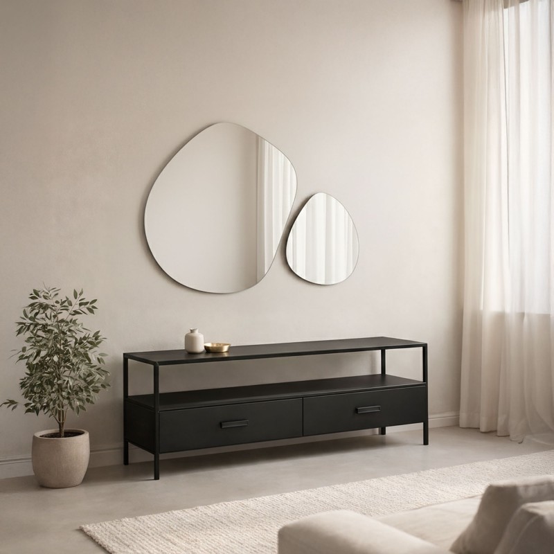 Industrieel TV meubel NEW YORK - 2 laden