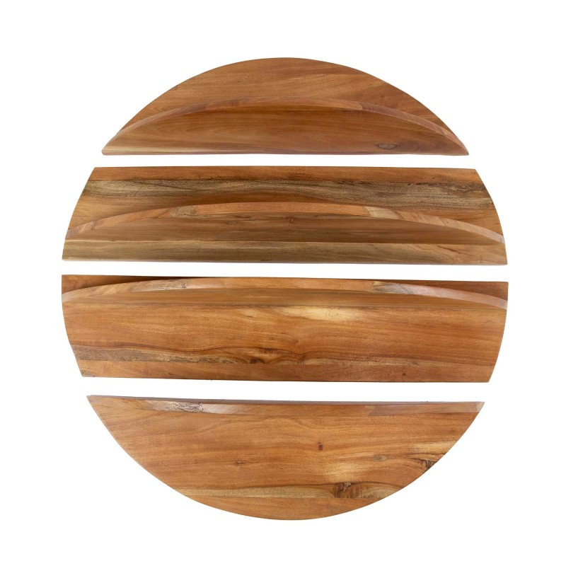 Ronde wandplank in massief hout – Koda