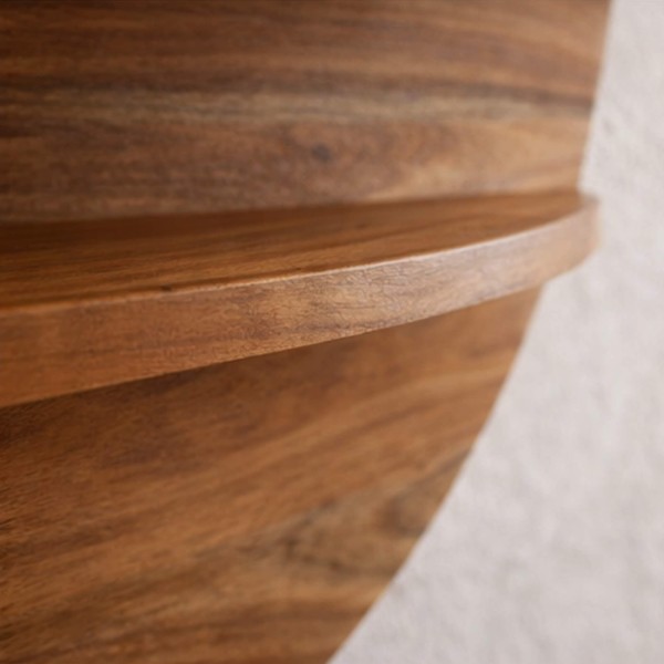 Ronde wandplank in massief hout – Koda