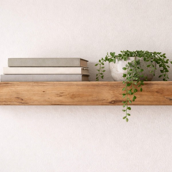 wandplank in natuurlijk hout met onzichtbare bevestiging (set van 3) - Rack
