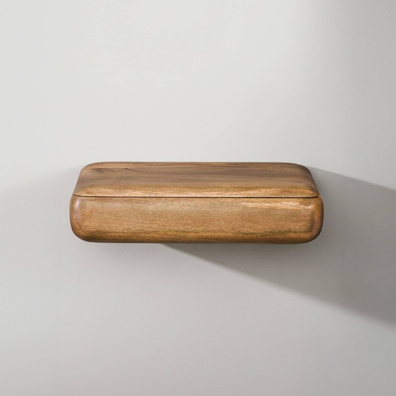 Hangend nachtkastje van massief hout met lade – Elia