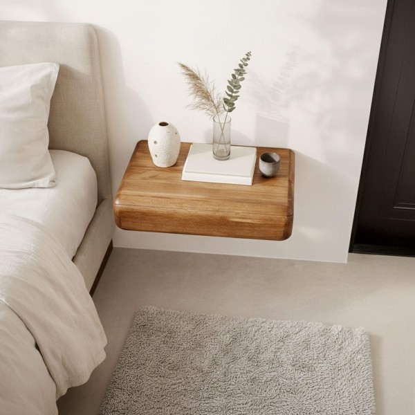 Hangend nachtkastje van massief hout met lade – Elia