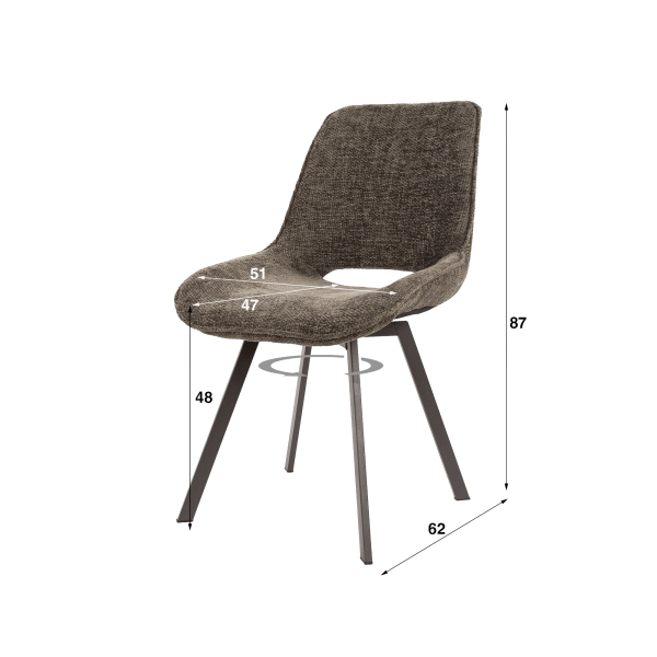 Design draaifauteuil voor de eetkamer - Dune