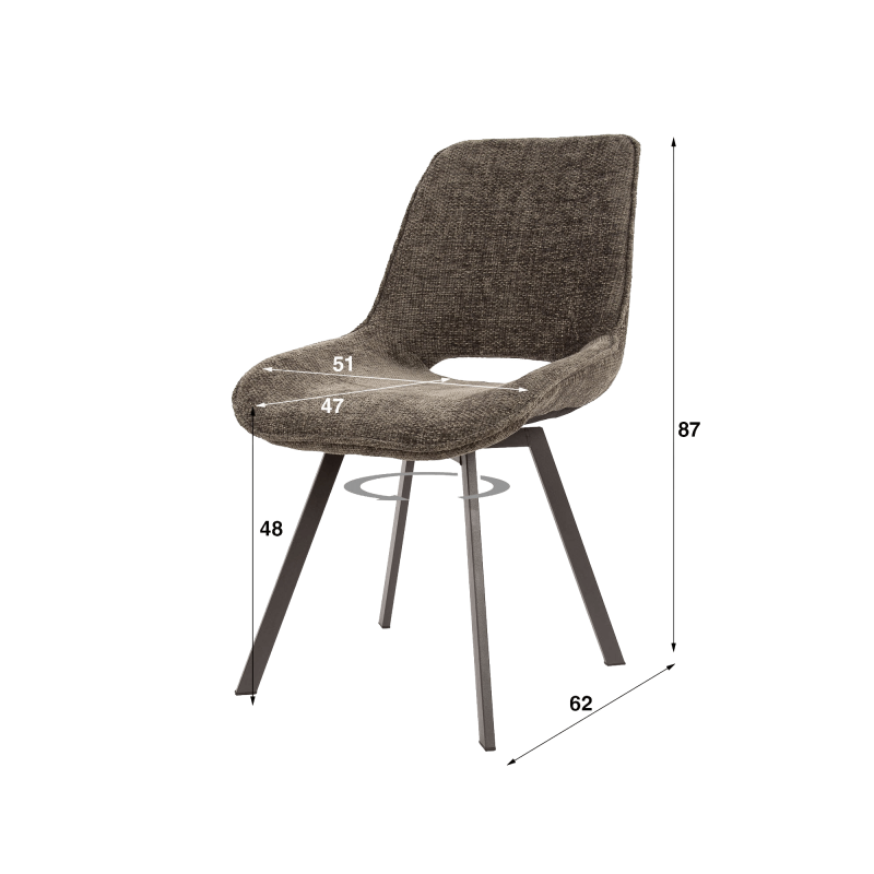 Design draaifauteuil voor de eetkamer - Dune