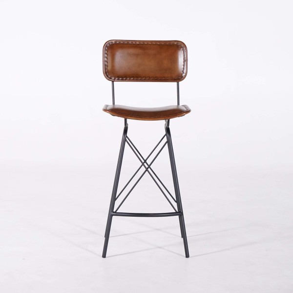 Vintage en design barstoel in leer