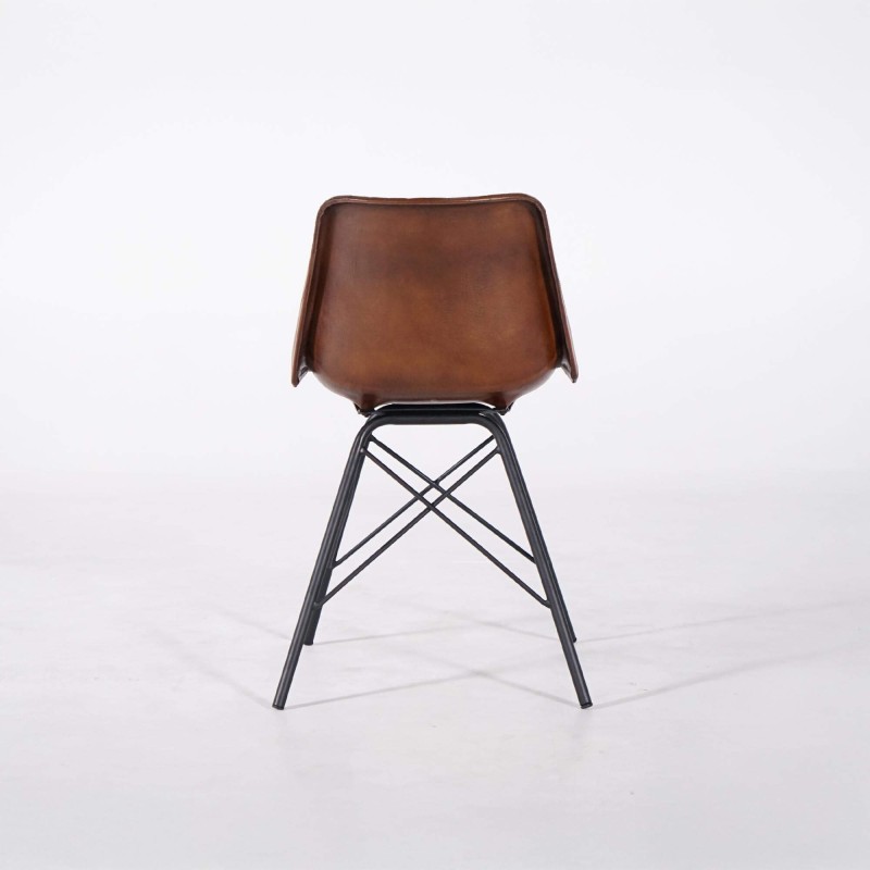 Bruine leren stoel - Chelsea