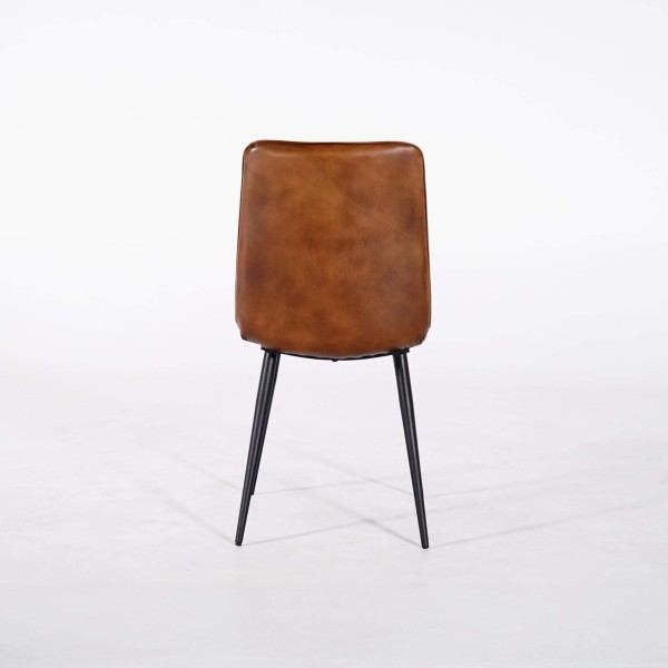 Vintage stoel in bruin leer - Dock