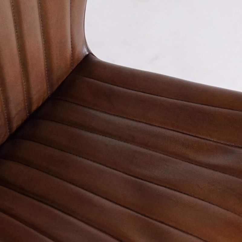 Vintage stoel in echt leer - District