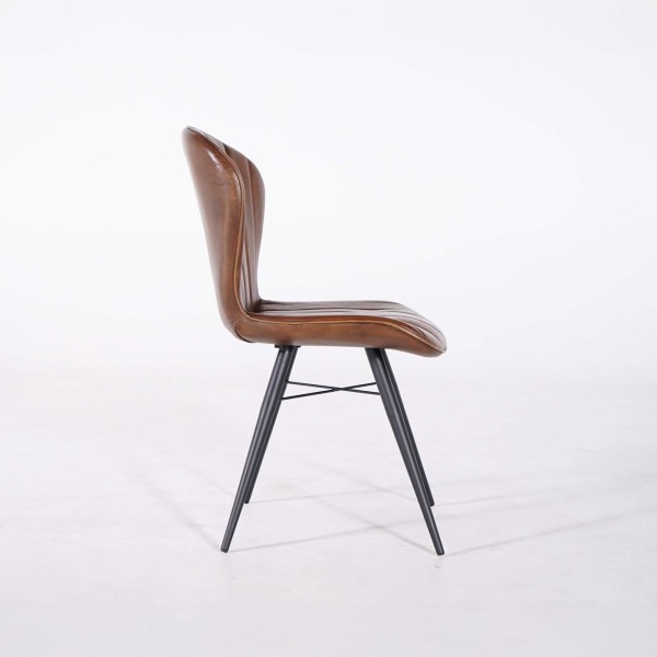 Vintage stoel in echt leer - District