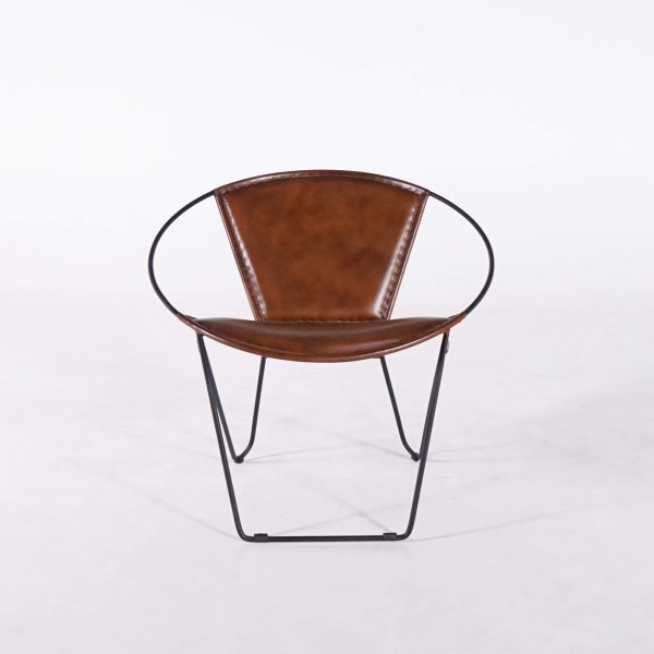 Vlinderstoel leer Peacock