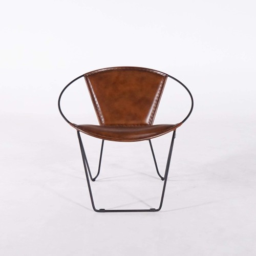 Vlinderstoel leer Peacock