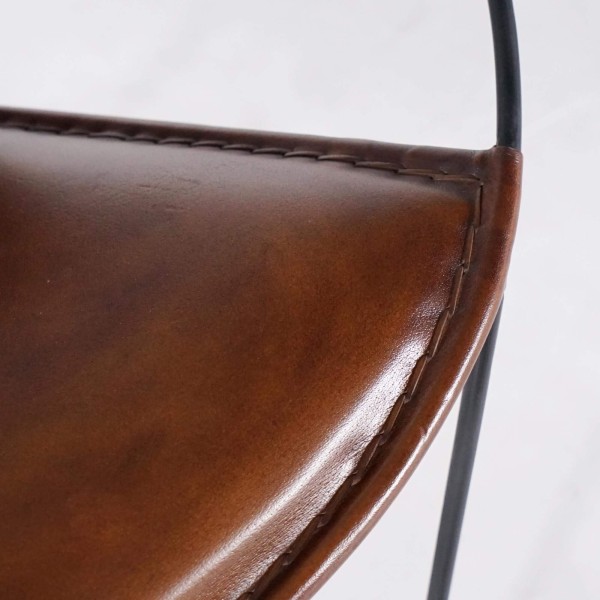 Vlinderstoel leer Peacock