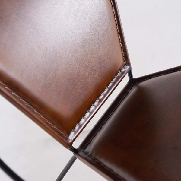 Vlinderstoel leer Peacock