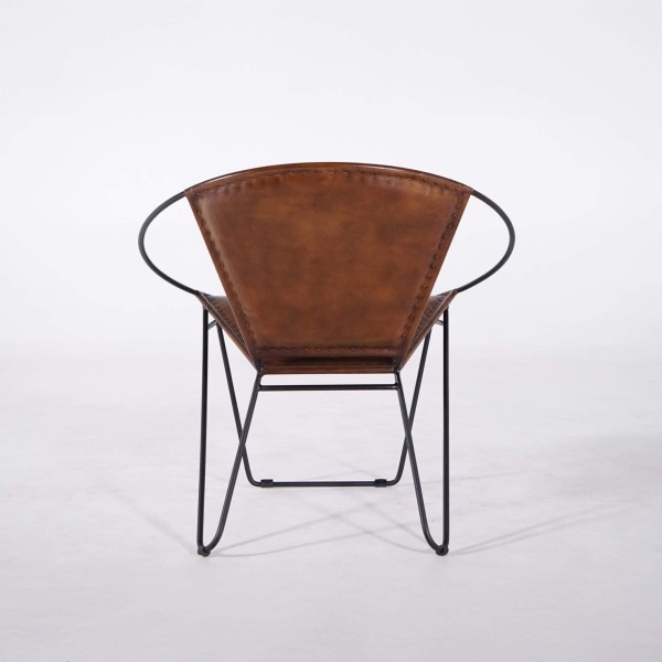 Vlinderstoel leer Peacock