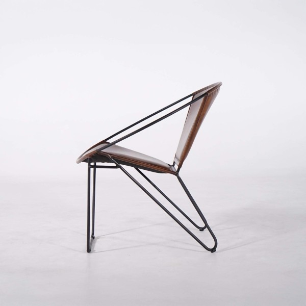 Vlinderstoel leer Peacock