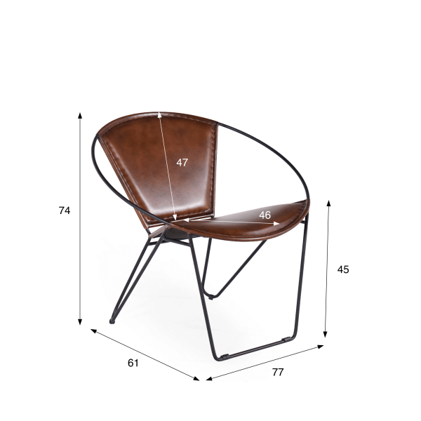 Vlinderstoel leer Peacock