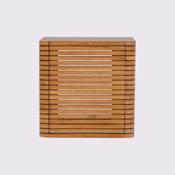 Badkamermeubel in teakhout, hangend - Lattis