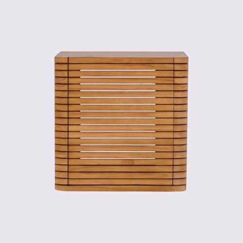 Badkamermeubel in teakhout, hangend - Lattis