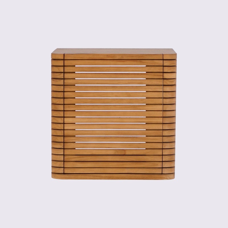 Badkamermeubel in teakhout, hangend - Lattis