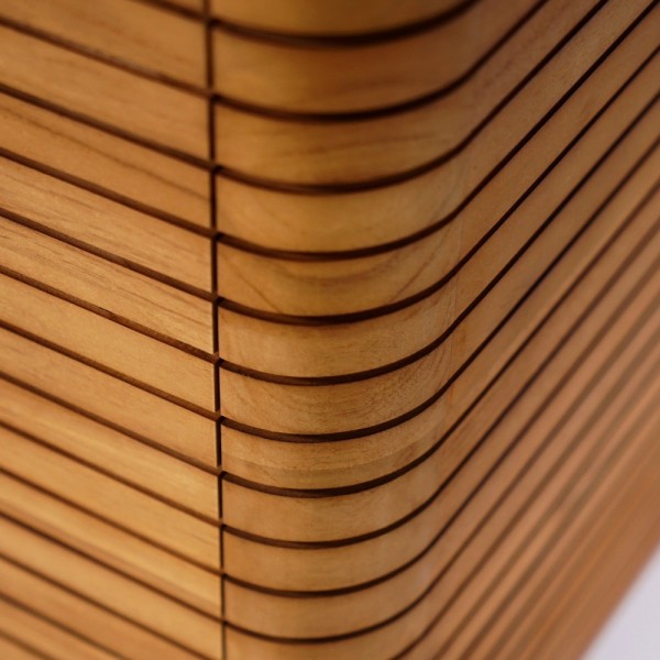 Badkamermeubel in teakhout, hangend - Lattis