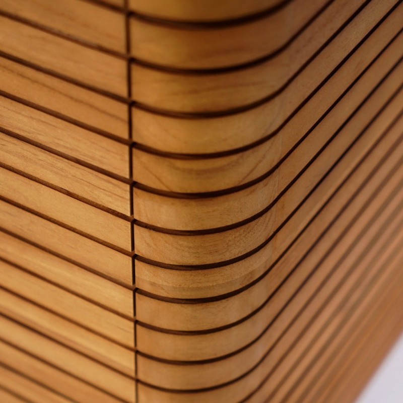 Badkamermeubel in teakhout, hangend - Lattis