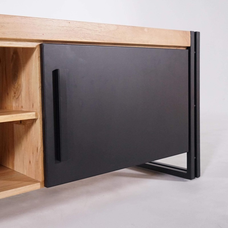 Tv-meubel in hout en metaal 220 cm - Liverpool