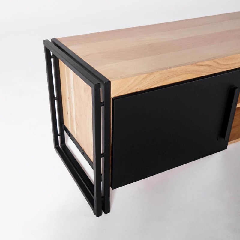 Tv-meubel in hout en metaal 220 cm - Liverpool