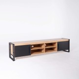 Tv-meubel in hout en metaal 220 cm - Liverpool