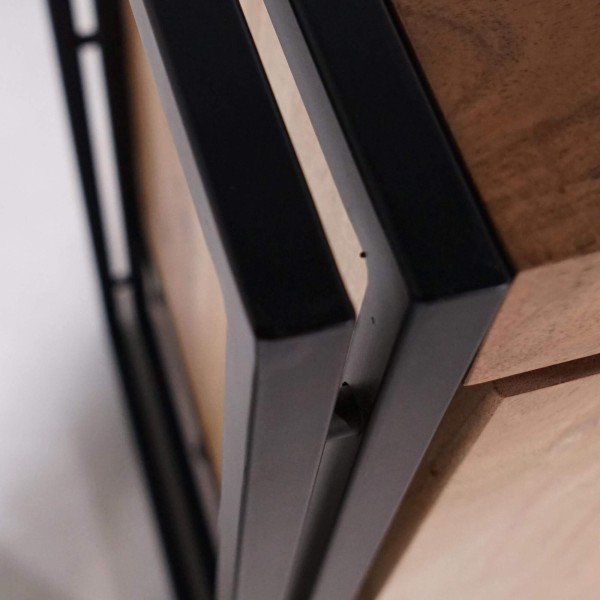 Industrieel dressoir in massief hout 100 cm - Liverpool