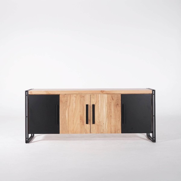 Dressoir in massief hout in industriële stijl - Liverpool