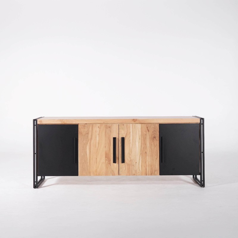 Dressoir in massief hout in industriële stijl - Liverpool