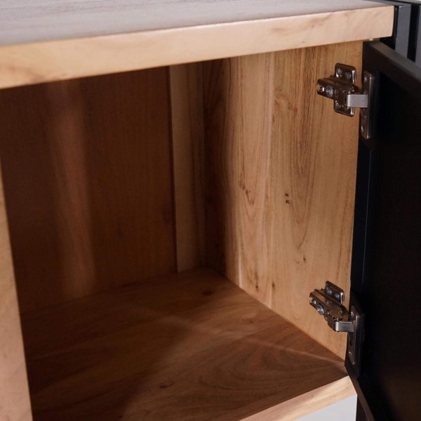 Boekenkast in massief hout en metaal - Liverpool