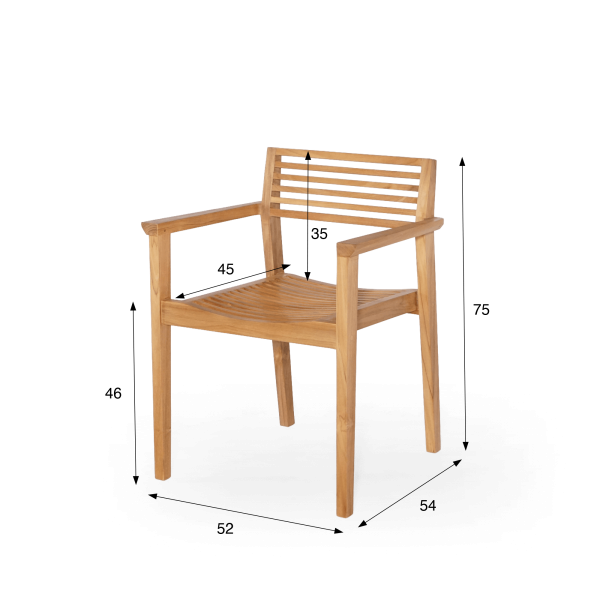 Tuinstoel van teakhout - Naito