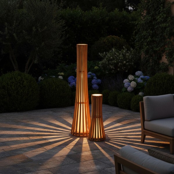 Buitenlamp van teakhout H52 cm - Liven