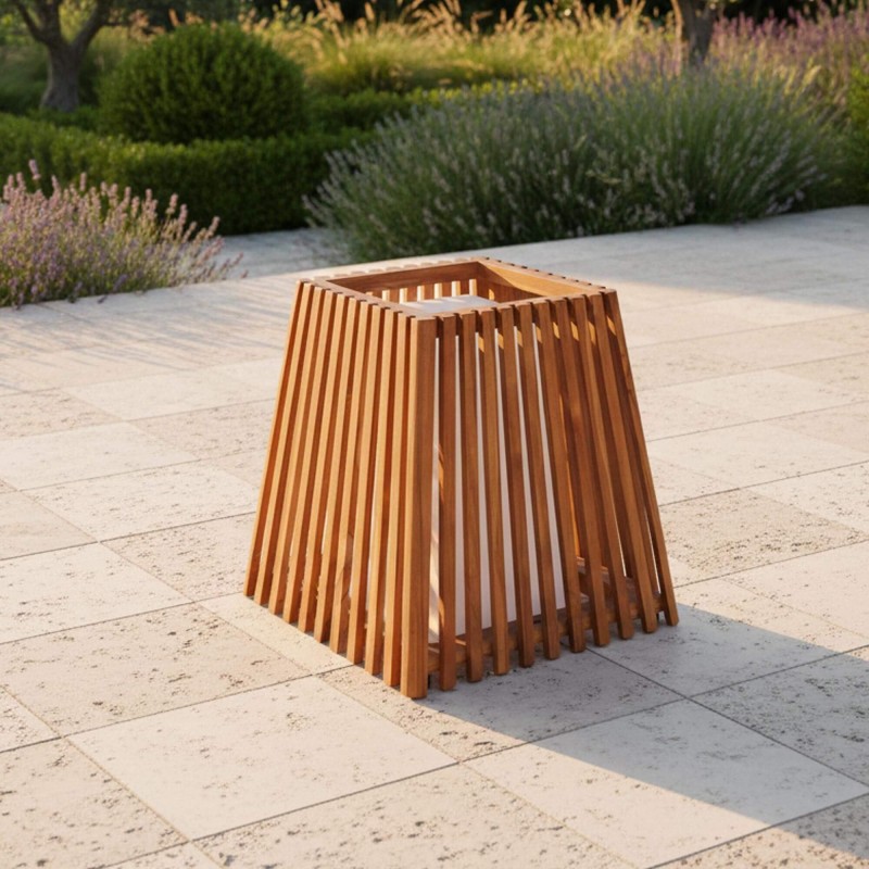 Buitenlamp van teakhout H50 cm - Nori