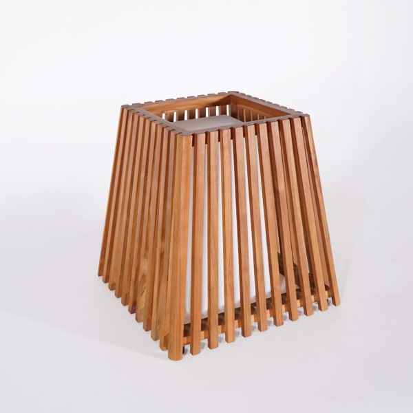 Buitenlamp van teakhout H50 cm - Nori