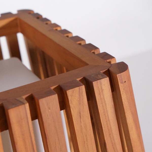 Buitenlamp van teakhout H40 cm - Nori