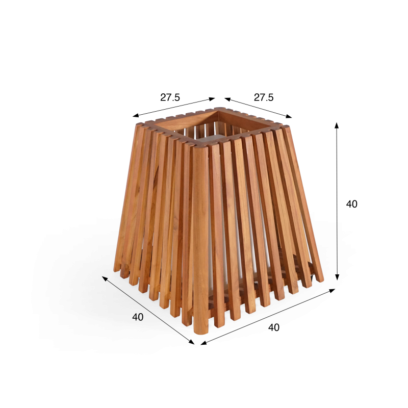 Buitenlamp van teakhout H40 cm - Nori