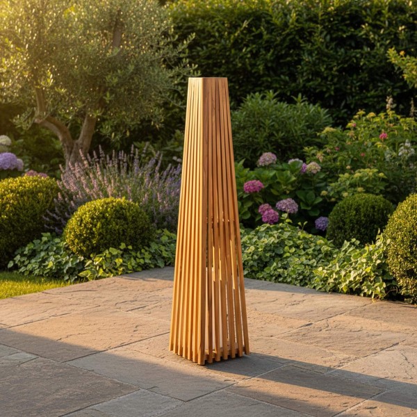 Buitenlamp van teakhout H120 cm - Taro