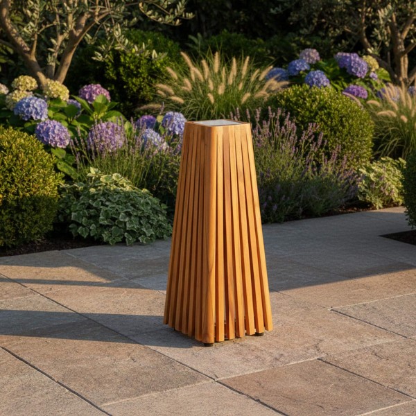 Buitenlamp van teakhout H50 cm - Taro