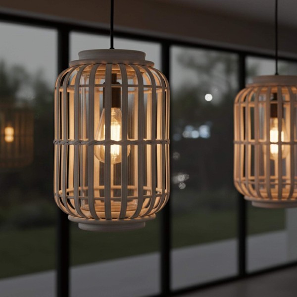 Hanglamp van naturel rotan - Tuka