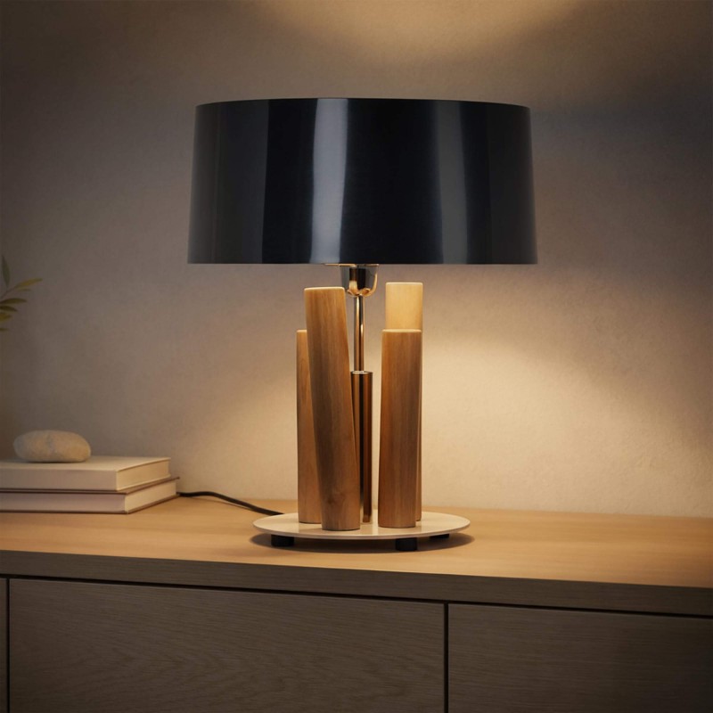 Design houten nachtlamp - Petrea