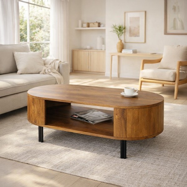 Massief houten salontafel - Delia