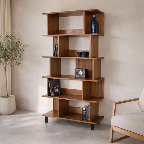 Massief houten boekenkast 90 cm