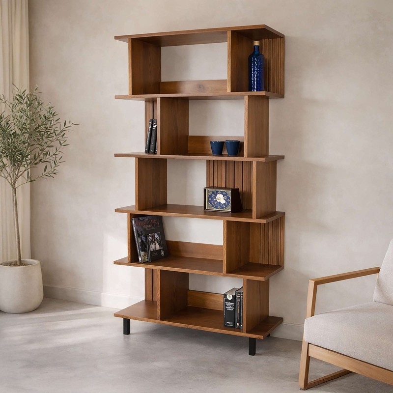 Massief houten boekenkast 90 cm