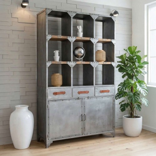 Grote industriële buffetkast natuurlijke afwerking
