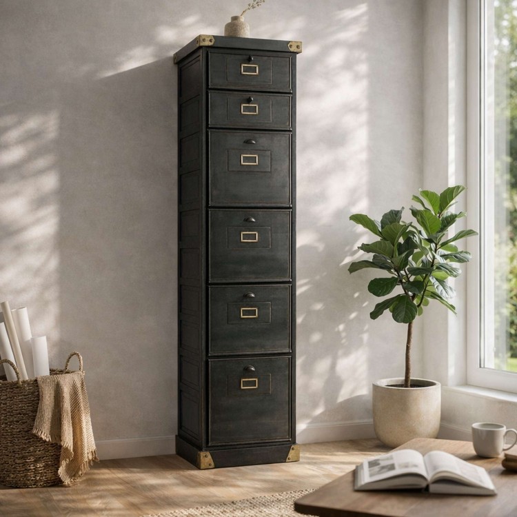 Industriële ladekast carbon afwerking