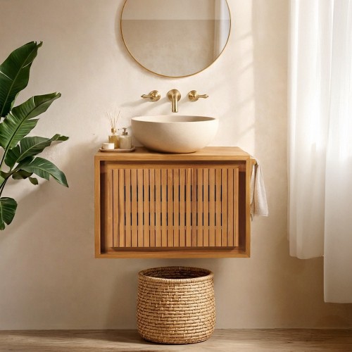 Hangwastafel van massief teakhout - Padang